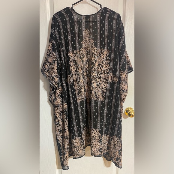 Umgee Oversized Boho Lightweight Coastal Side Slits Kimono Cardigan Size S/M - Picture 10 of 14